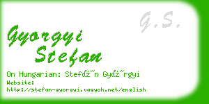 gyorgyi stefan business card